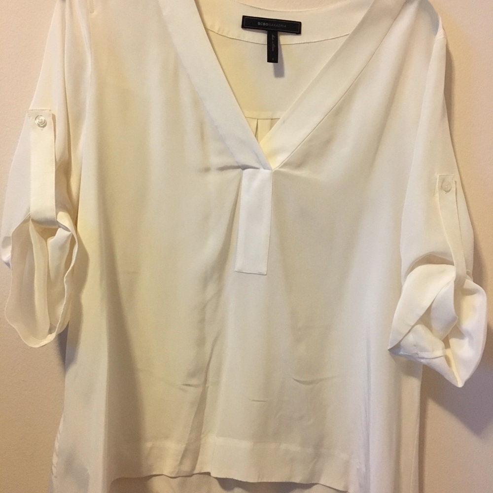 BCBGMAXAZRIA SILK BLOUSE , S , NEW NO TAG